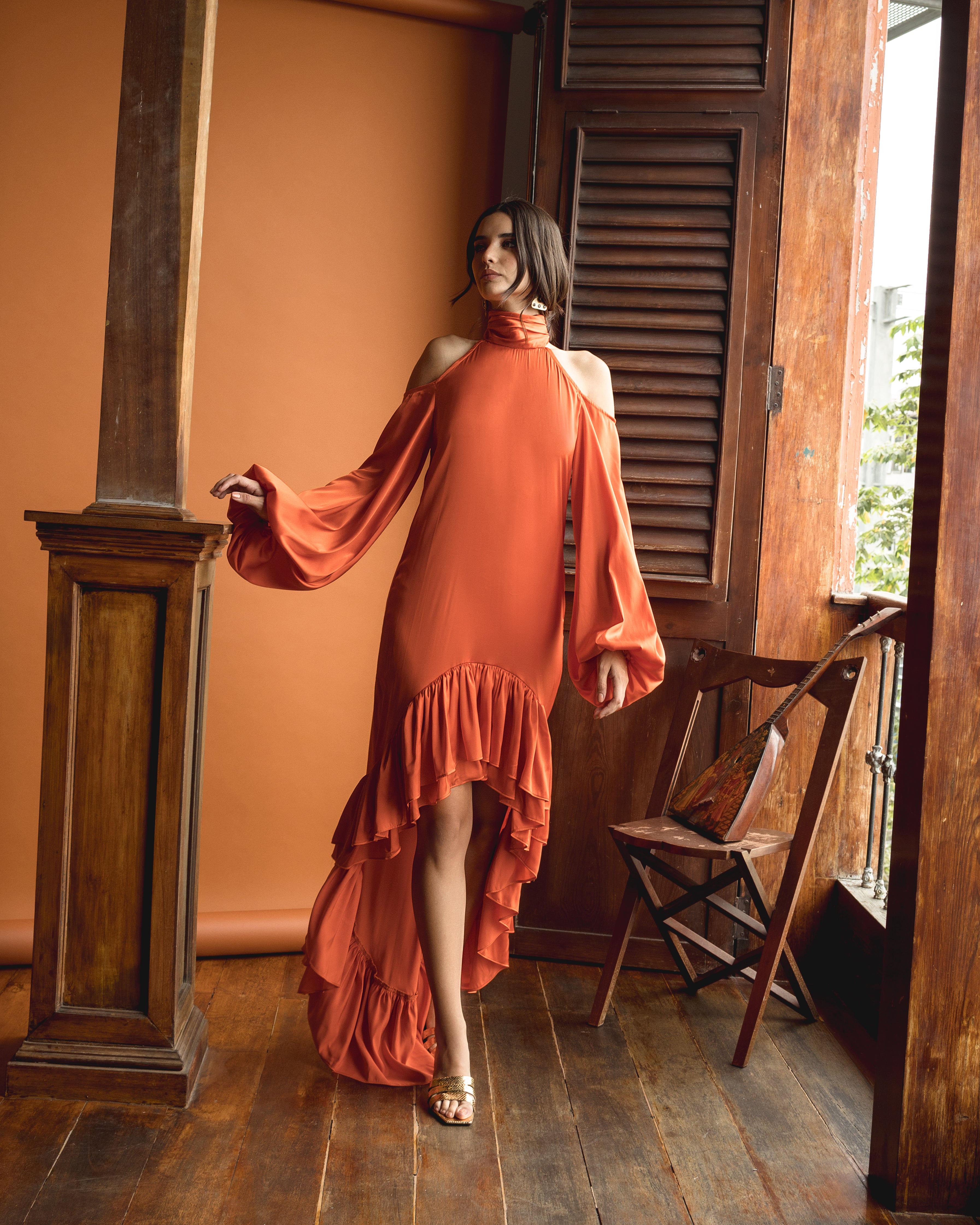 aura midi dress ARTISTA AURA MIDI DRESS IN DARK RED EYELET CRIMSON / MEDIUM